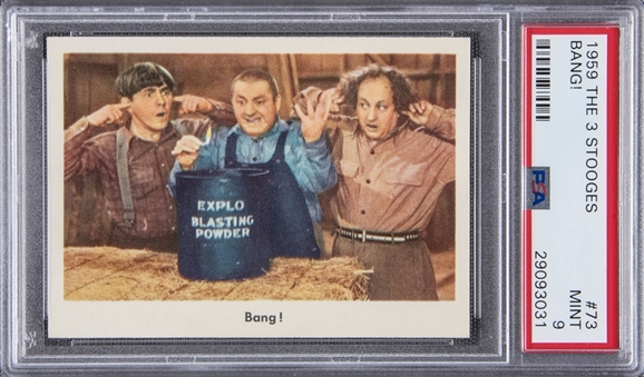 1959 Fleer "Three Stooges" #73 "Bang!" – PSA MINT 9